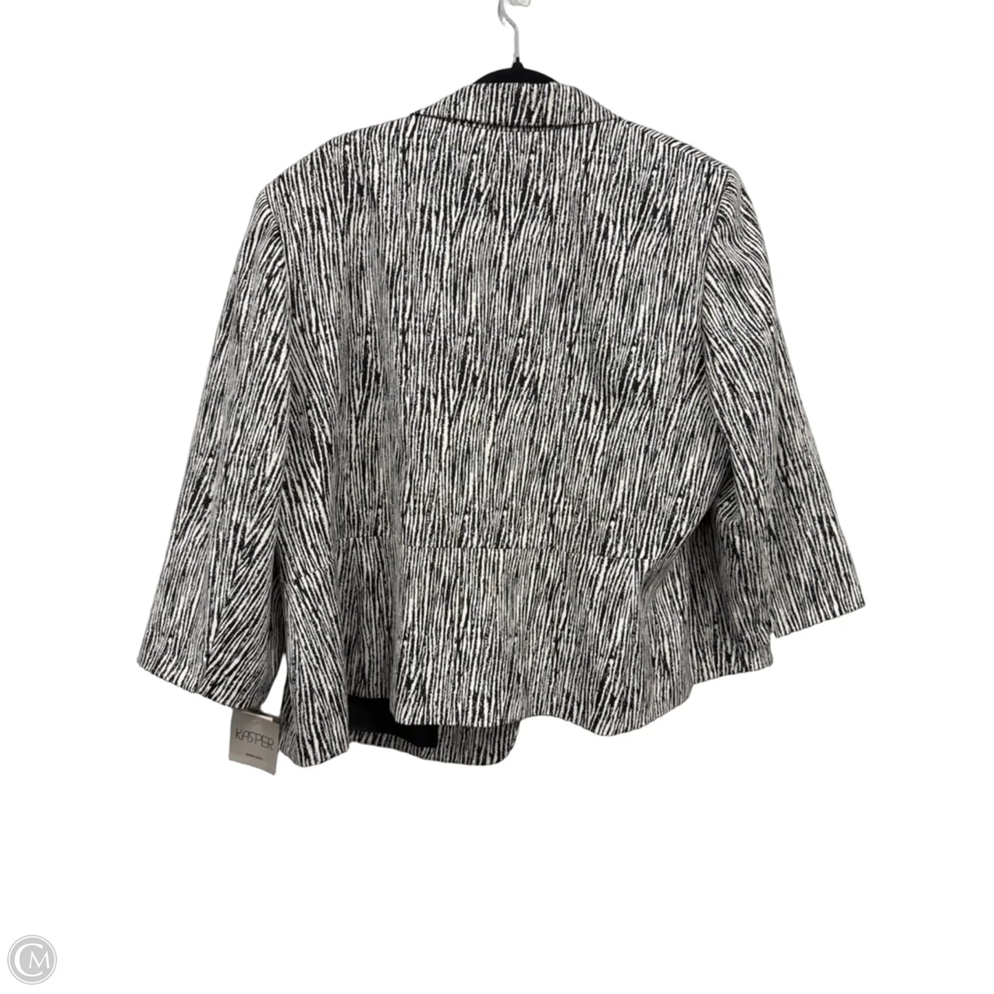 Blazer By Kasper In Black & White, Size: 3x