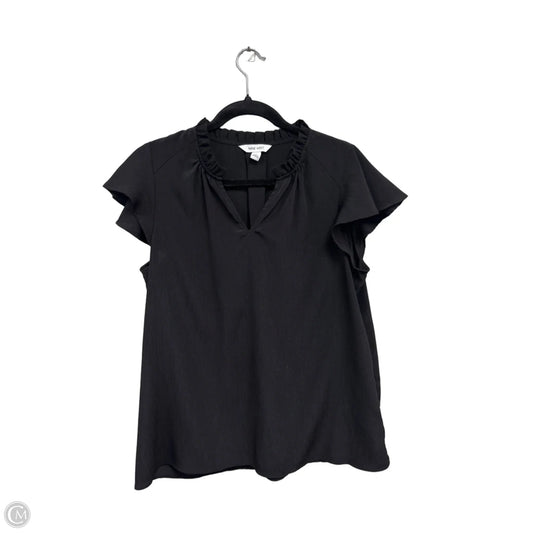 Top Short Sleeve By Nine West In Black, Size: L