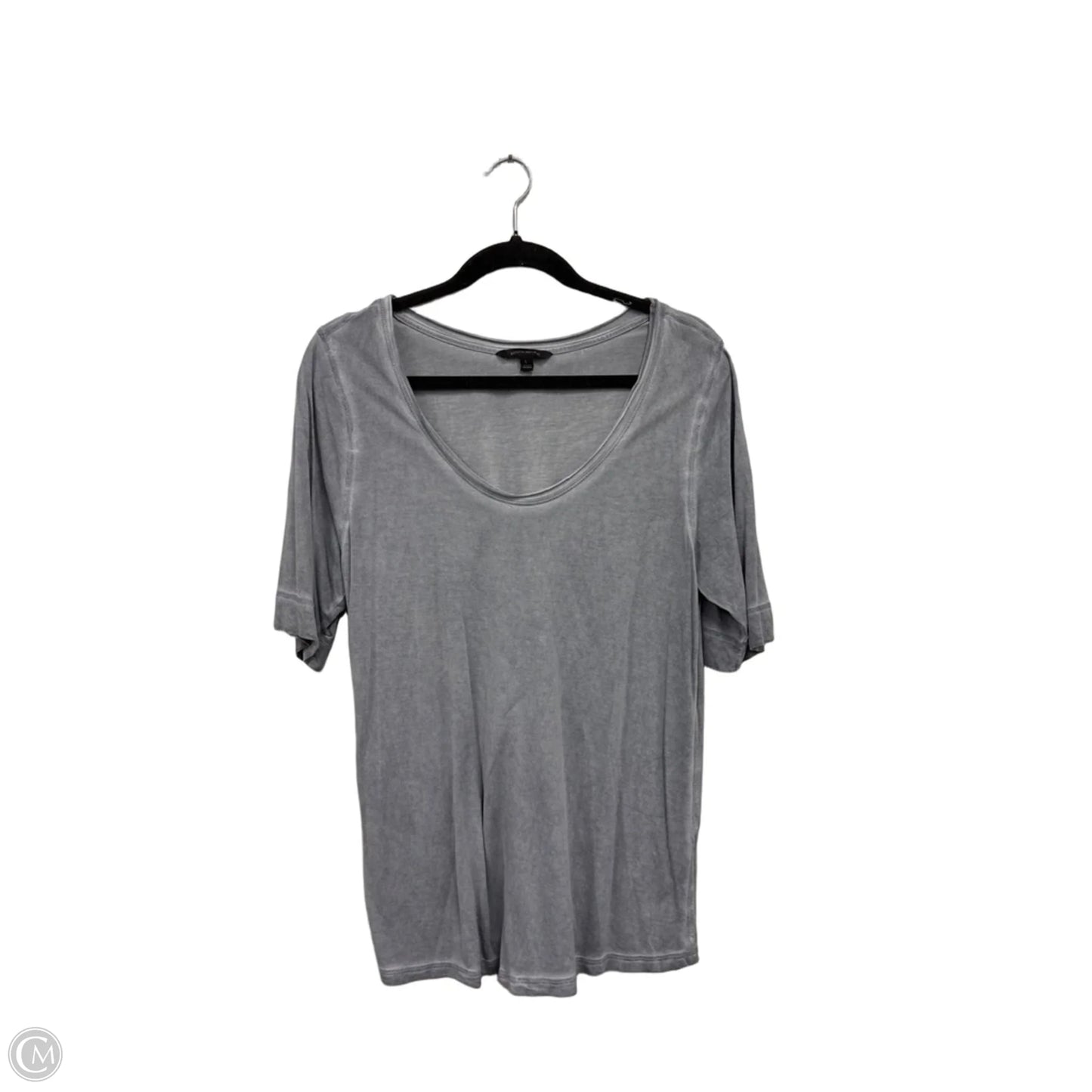 Top Short Sleeve Basic By Banana Republic In Grey, Size: L