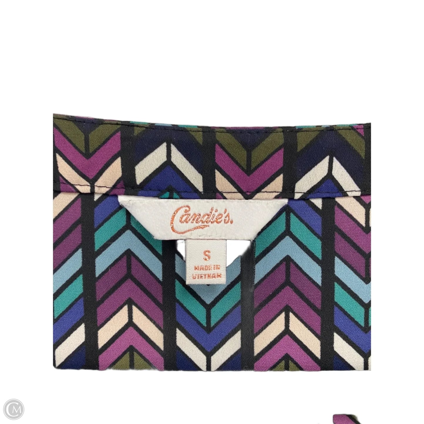 Top Long Sleeve By Candies In Black & Purple, Size: S