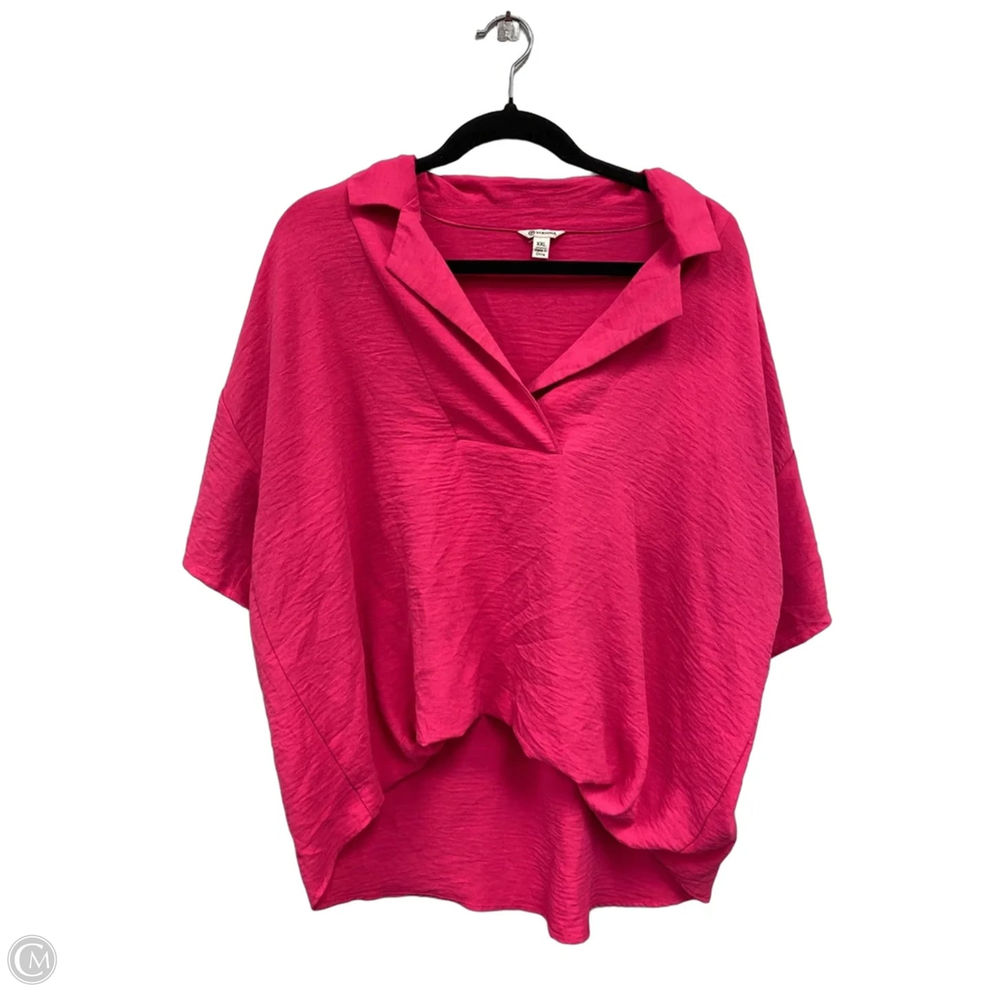 Top Short Sleeve By Versona In Pink, Size: Xxl