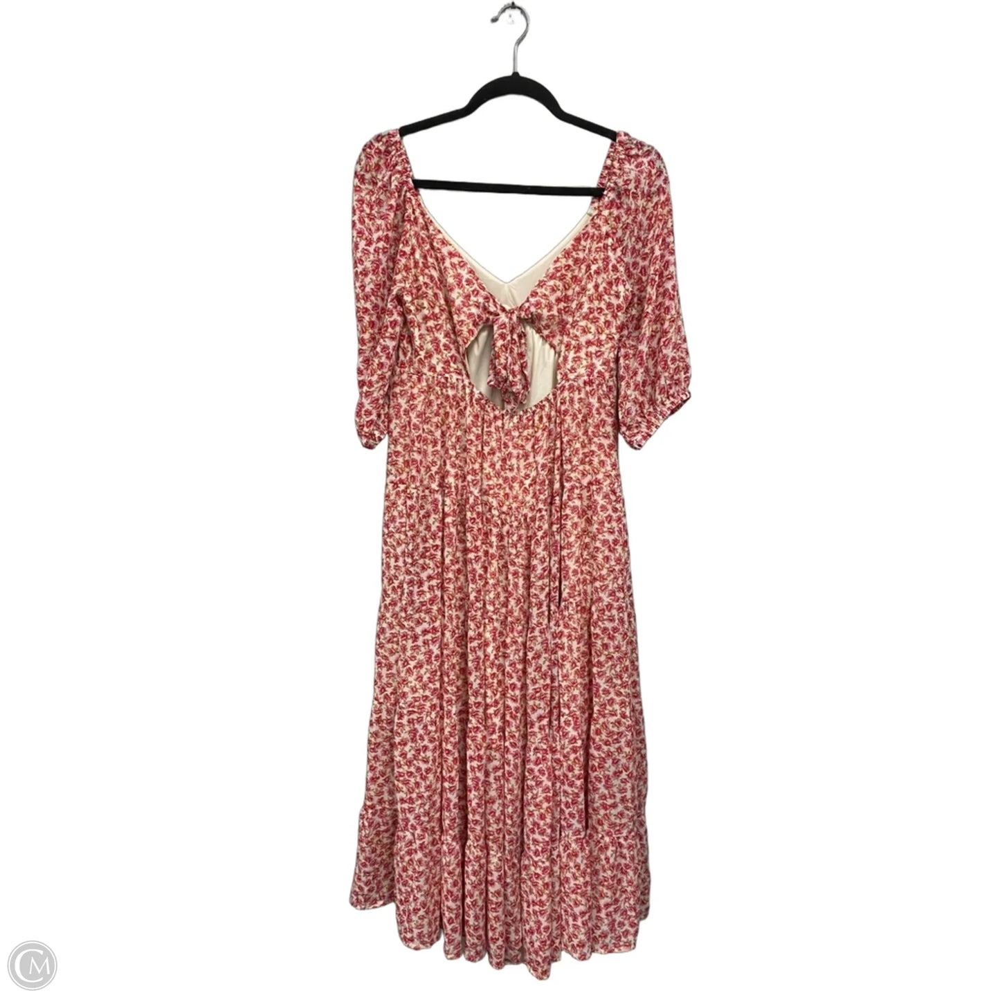 Dress Casual Midi By Clothes Mentor In Cream & Pink, Size: S