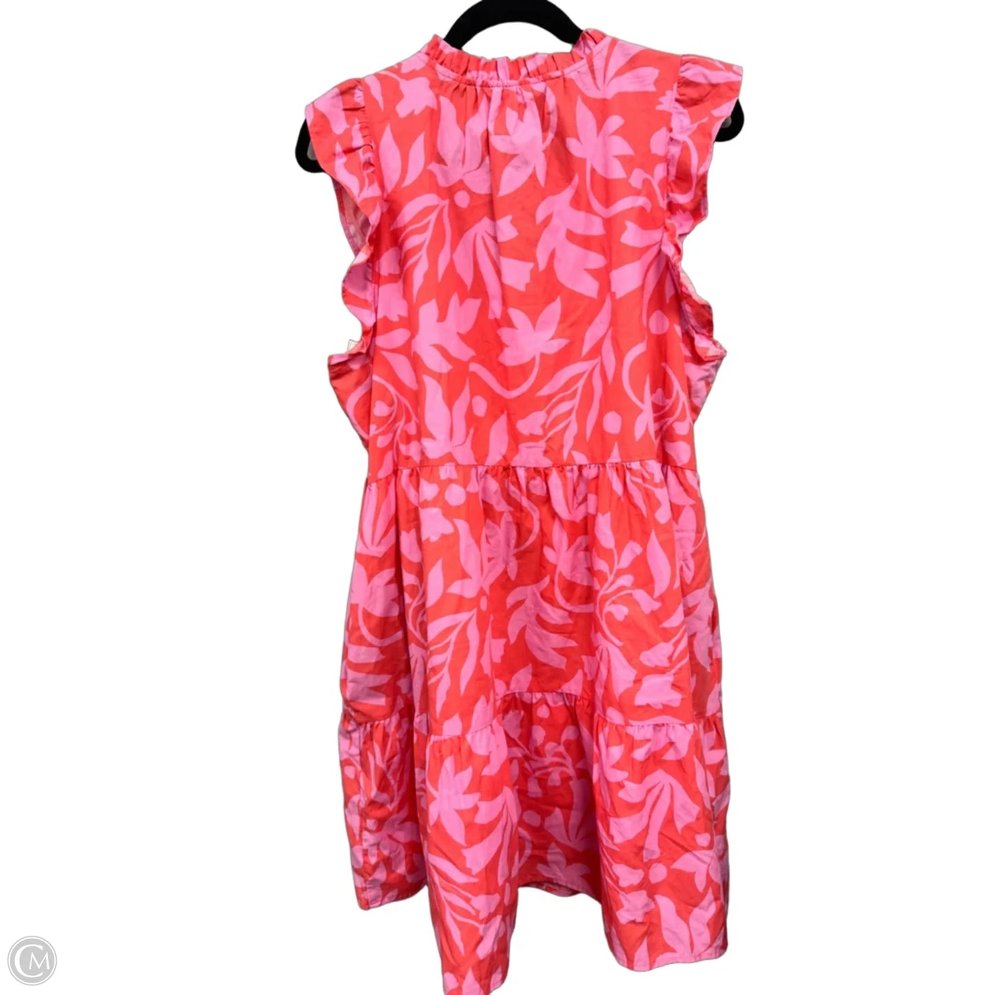 Dress Casual Short By Time And Tru In Orange & Pink, Size: Xl