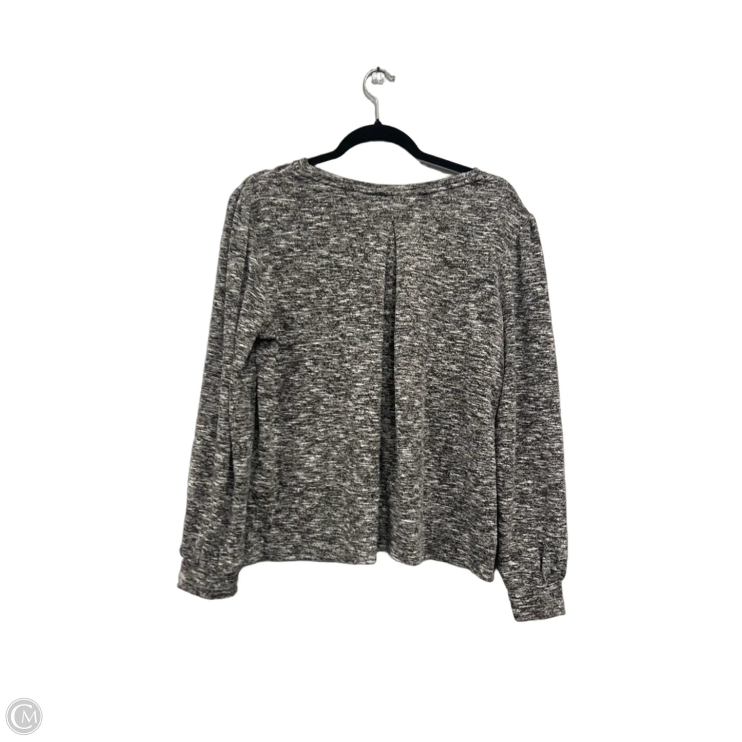 Top Long Sleeve By Caslon In Black & White, Size: L
