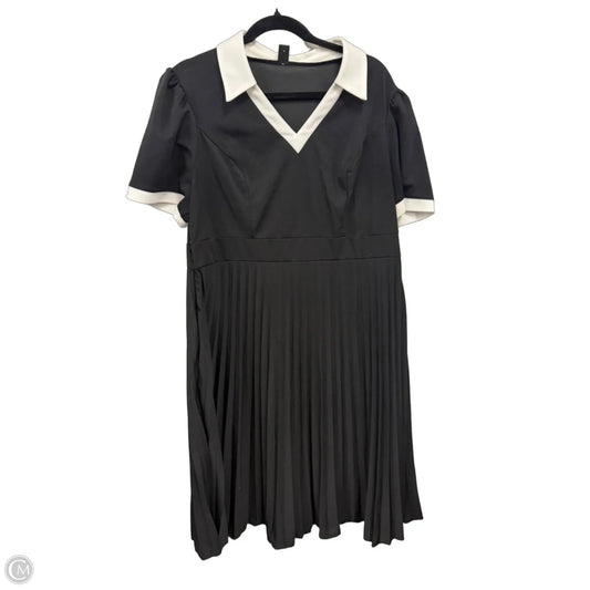 Dress Casual Midi By Shein In Black & Cream, Size: 2x