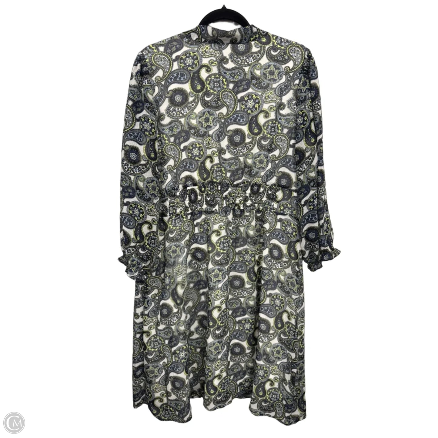 Dress Casual Midi By Modcloth In Blue & Yellow, Size: 1x