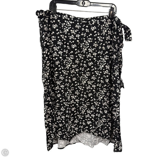 Skirt Midi By Clothes Mentor In Black & Cream, Size: Xxl