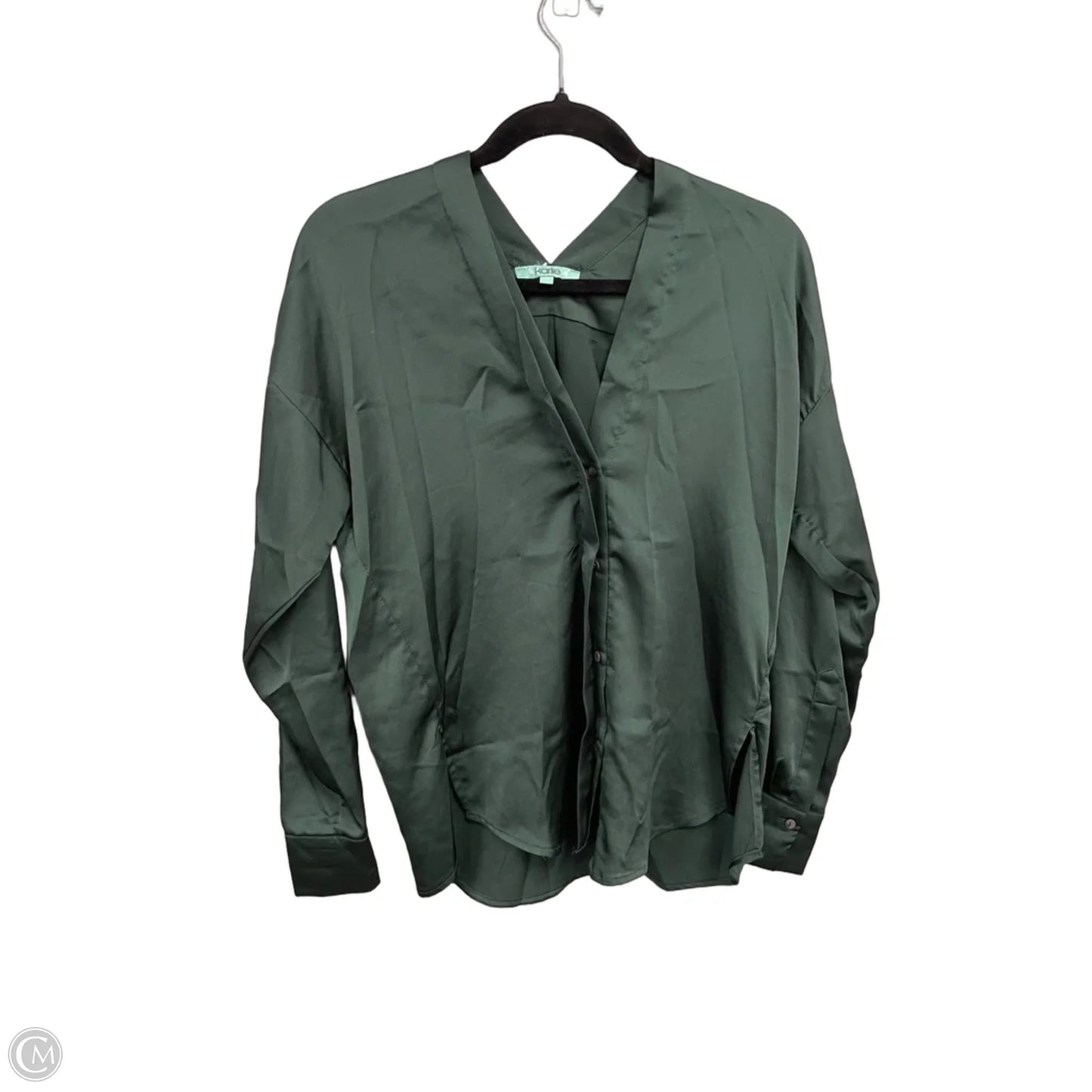 Top Long Sleeve By Karlie In Green, Size: S