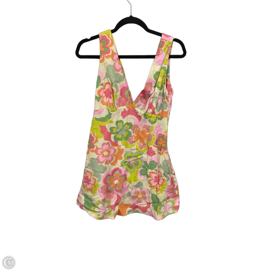 Dress Casual Short By Clothes Mentor In Green & Pink, Size: S