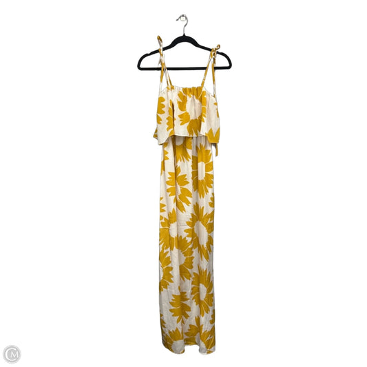Dress Casual Maxi By Clothes Mentor In Gold & White, Size: S