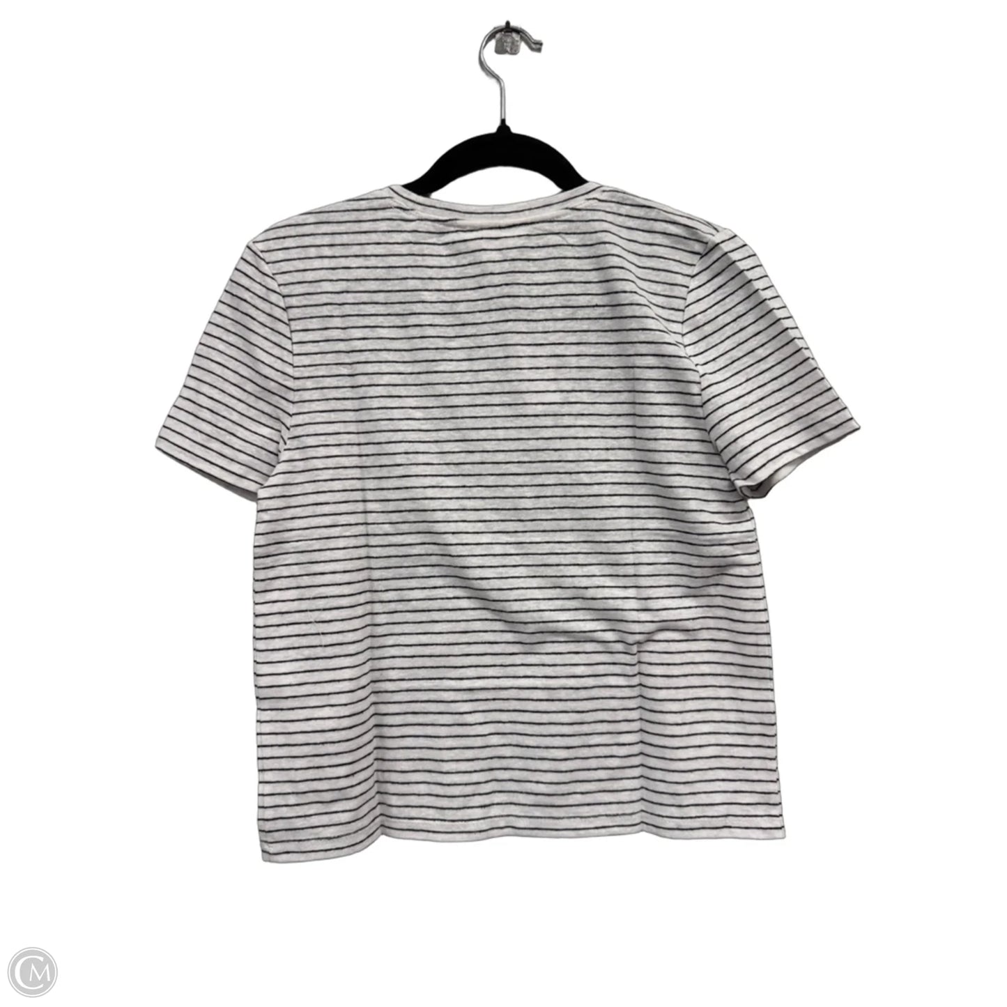 Top Short Sleeve Basic By Banana Republic In Black & White, Size: S