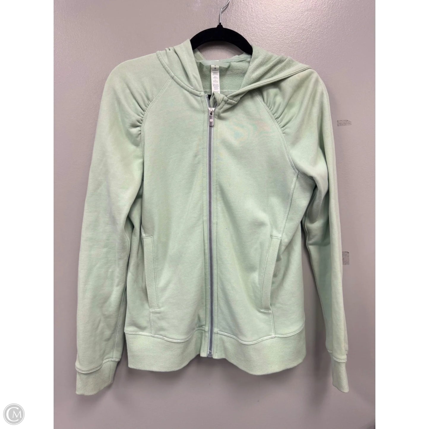 Athletic Sweatshirt Hoodie By Lululemon In Green, Size: 6