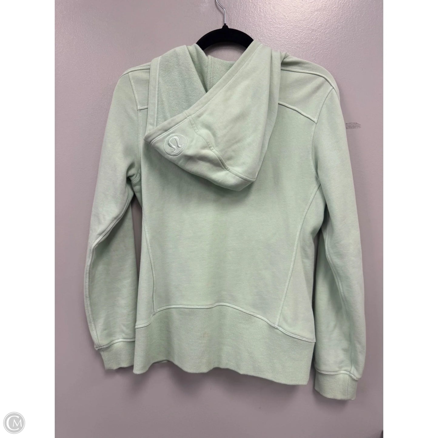 Athletic Sweatshirt Hoodie By Lululemon In Green, Size: 6