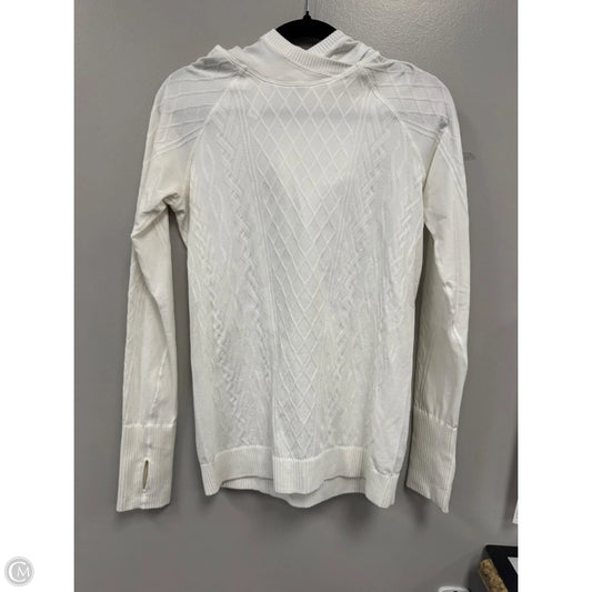 Athletic Top Long Sleeve Hoodie By Lululemon In Cream, Size: 10