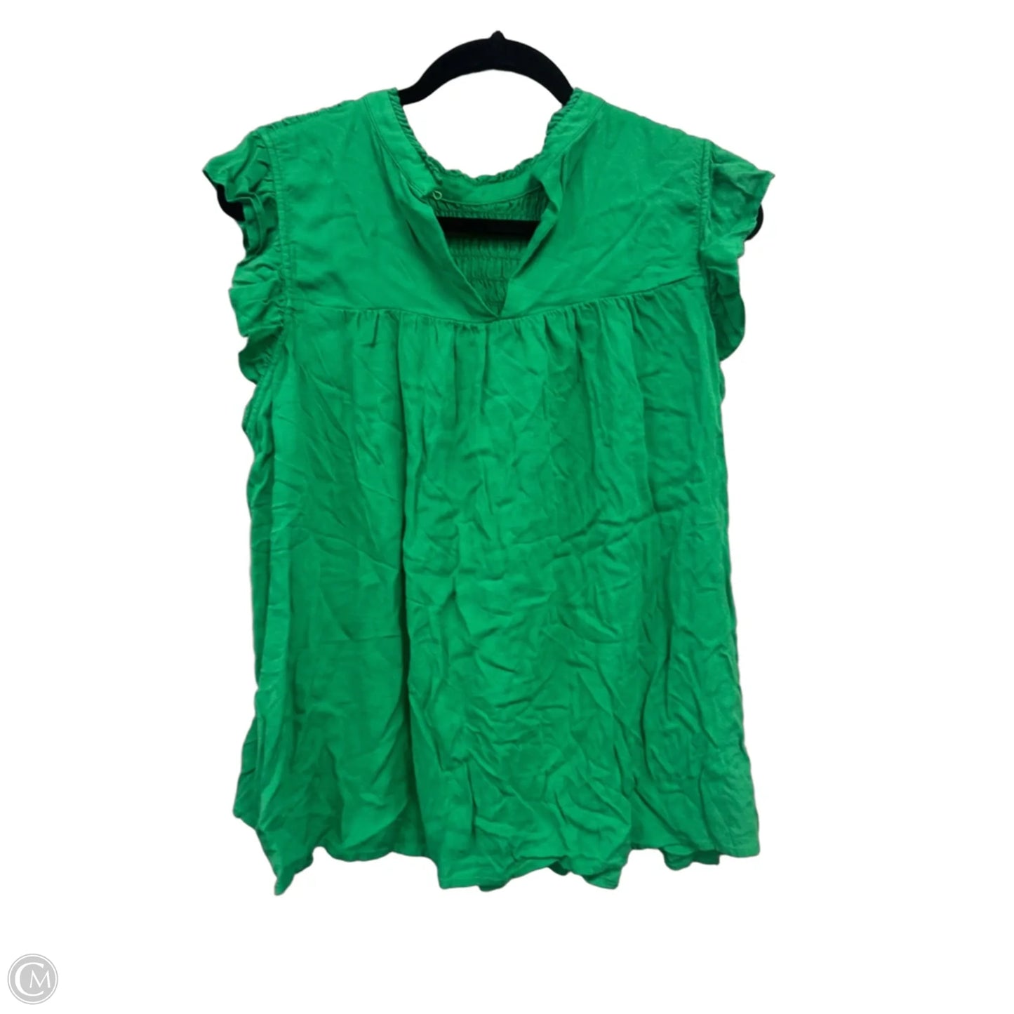 Top 3/4 Sleeve By Van Heusen In Green, Size: Xxl