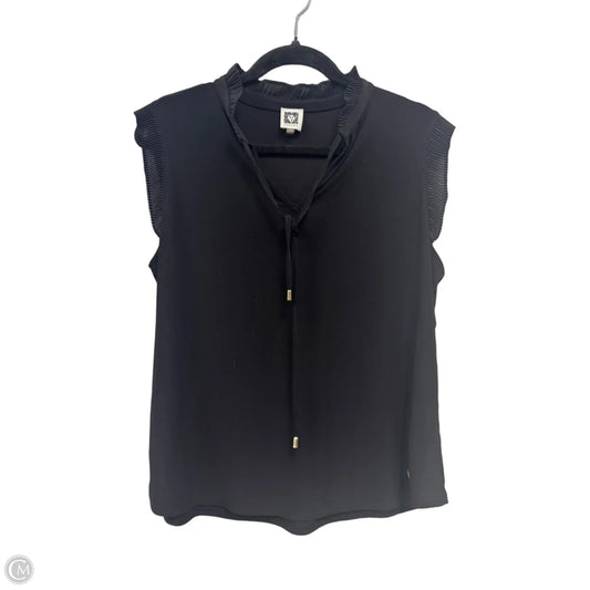 Top Sleeveless By Anne Klein In Black, Size: L