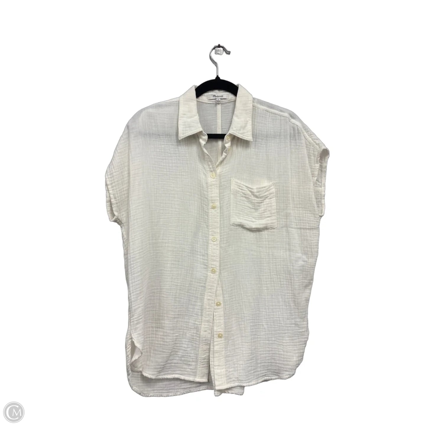 Top Short Sleeve By Madewell In Cream, Size: S