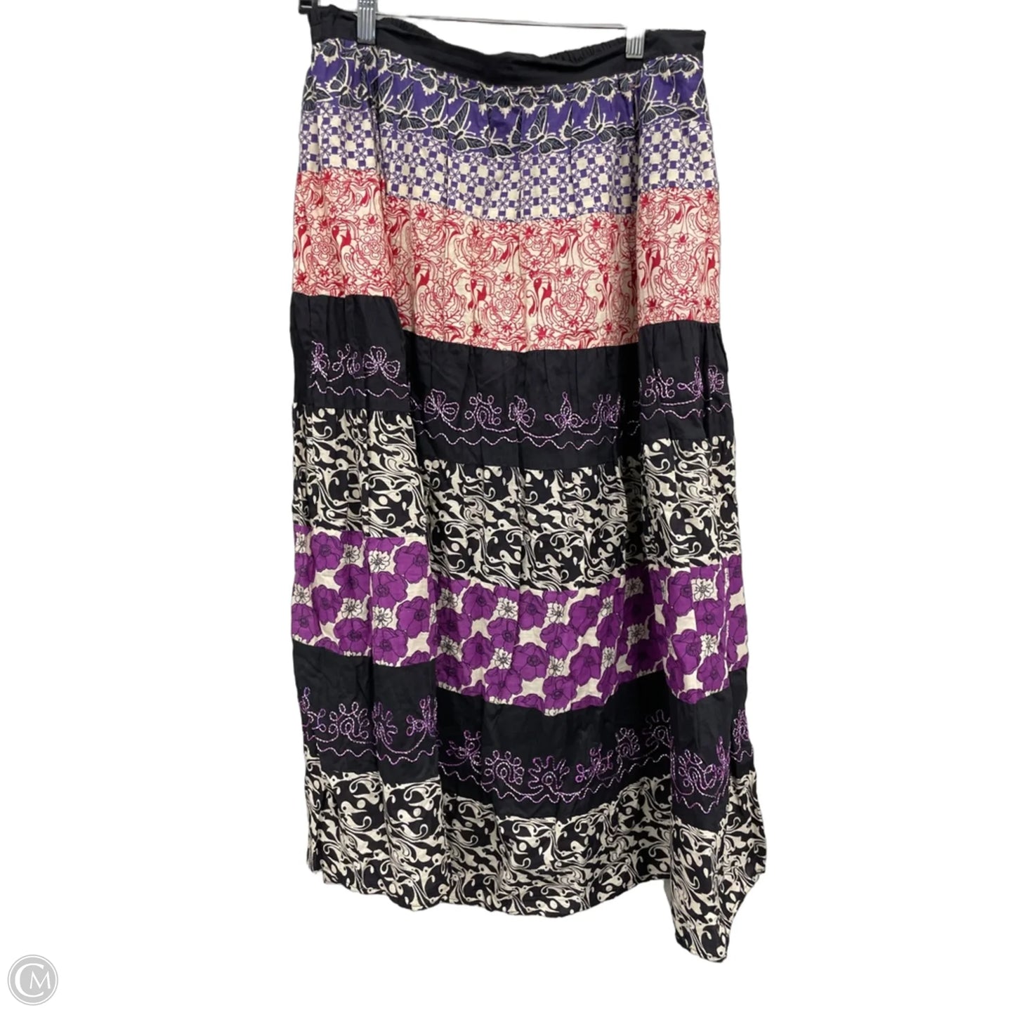 Skirt Maxi By Clothes Mentor In Black & Purple, Size: L