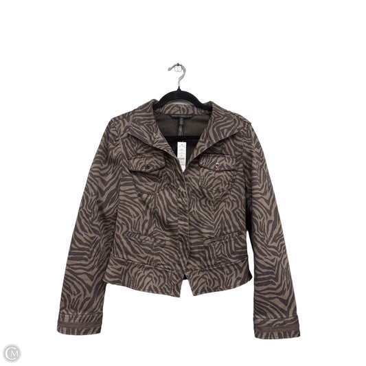 Jacket Denim By White House Black Market In Brown & Tan, Size: 10