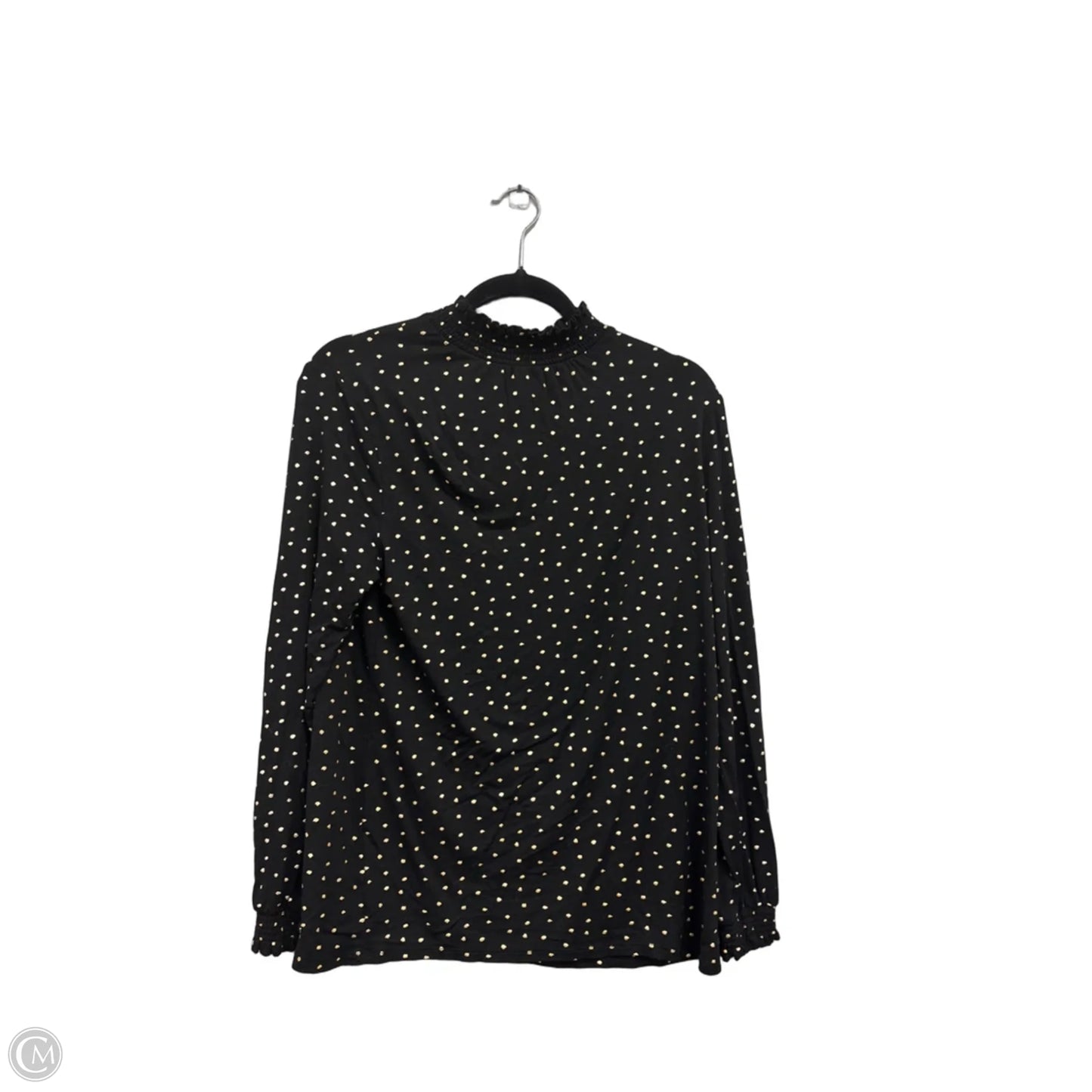Top Long Sleeve By Anne Klein In Black & Gold, Size: M
