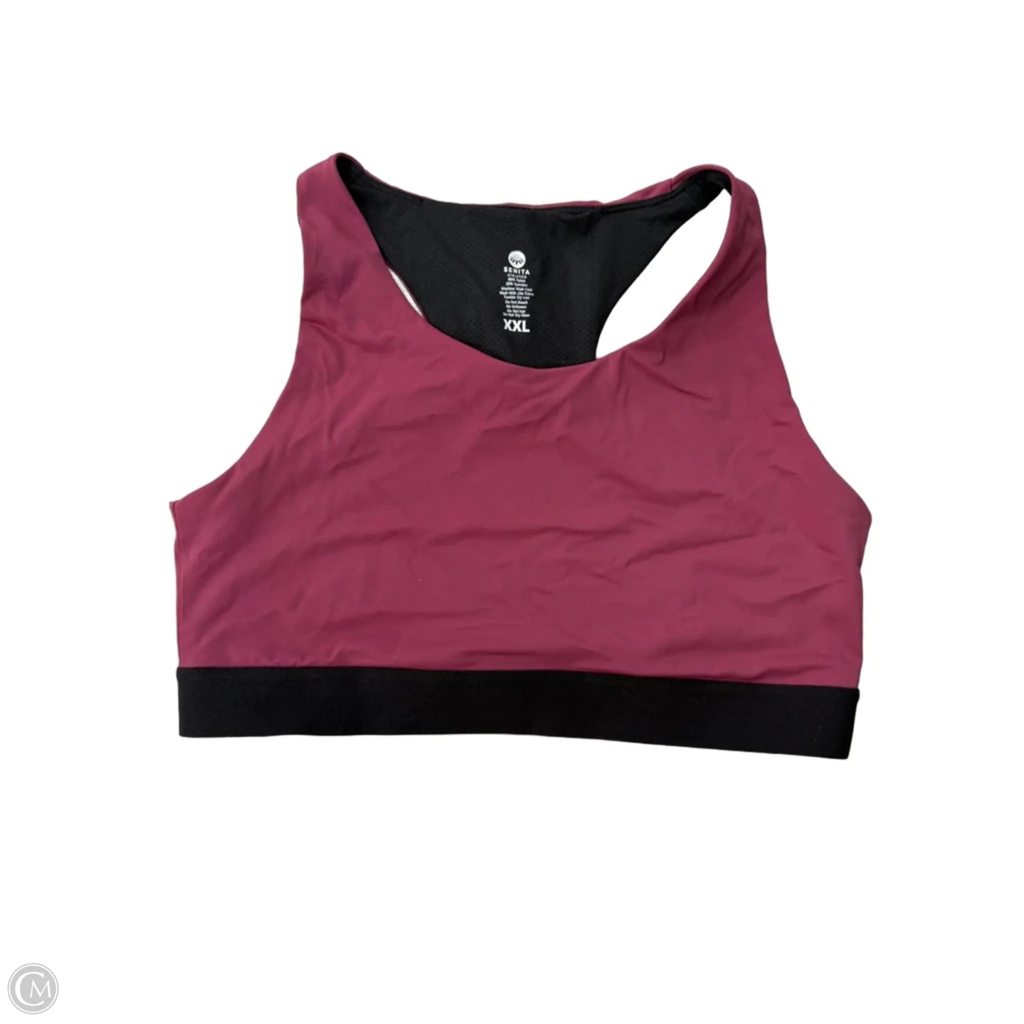 Athletic Bra By Senita In Black & Pink, Size: Xxl
