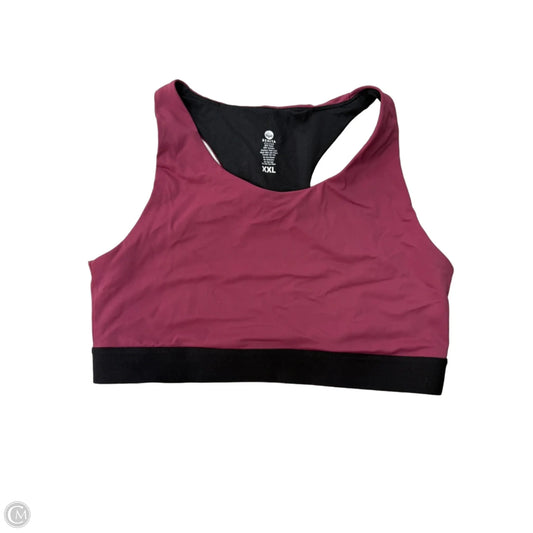 Athletic Bra By Senita In Black & Pink, Size: Xxl