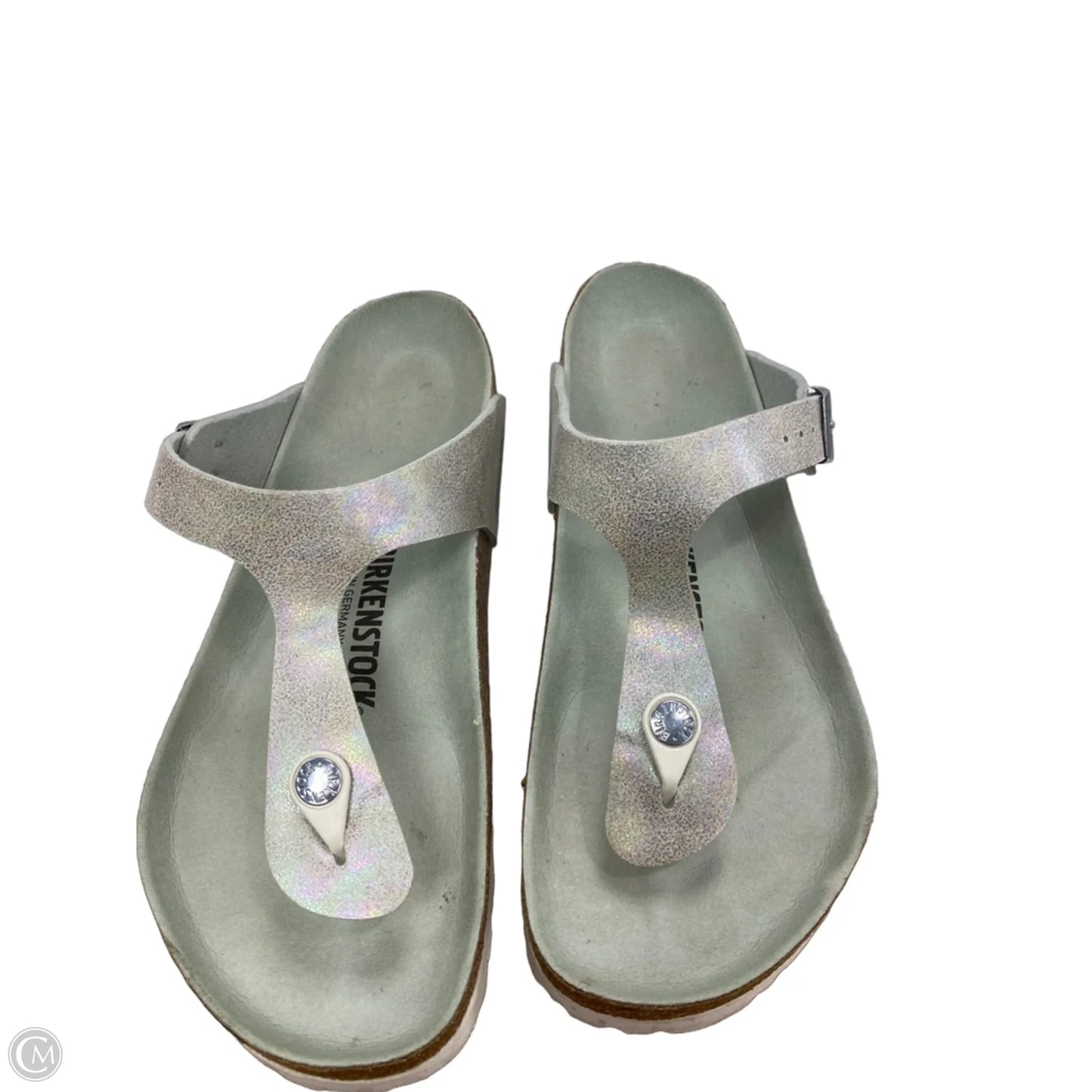 Sandals Flats By Birkenstock In Green, Size: 9.5