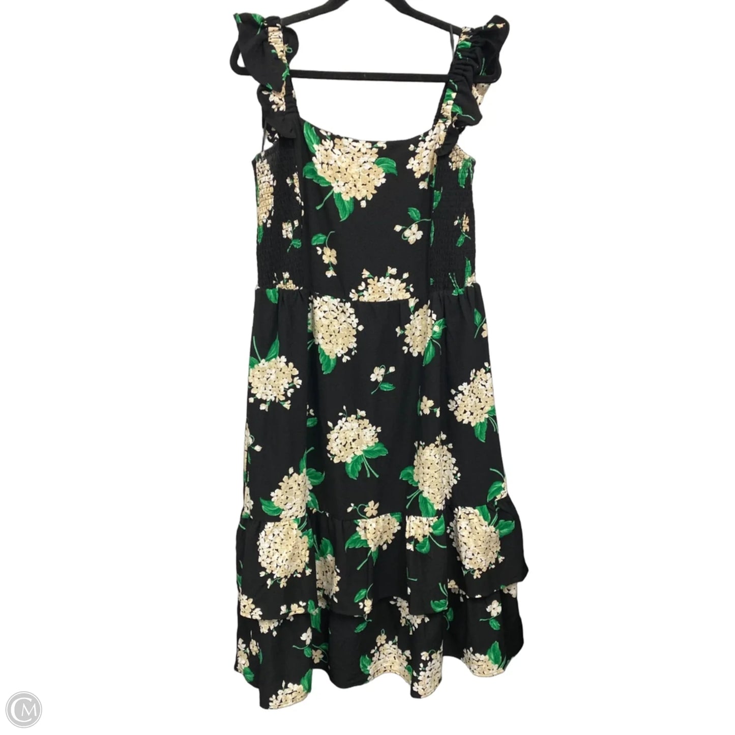 Dress Casual Midi By Draper James In Black & Cream, Size: L
