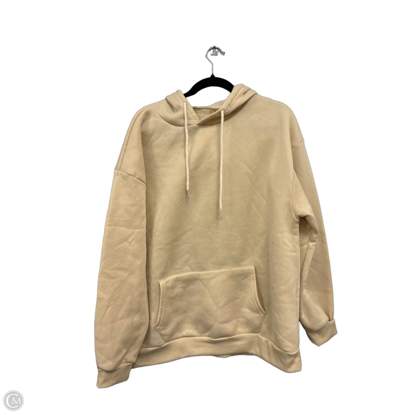 Sweatshirt Hoodie By Clothes Mentor In Tan, Size: Xxl