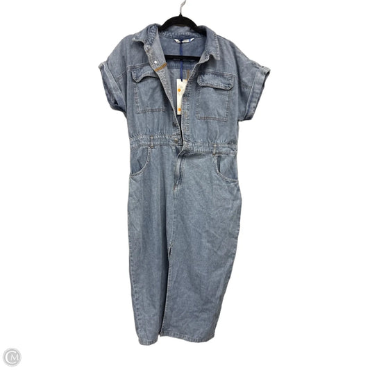 Dress Casual Midi By Clothes Mentor In Blue, Size: L