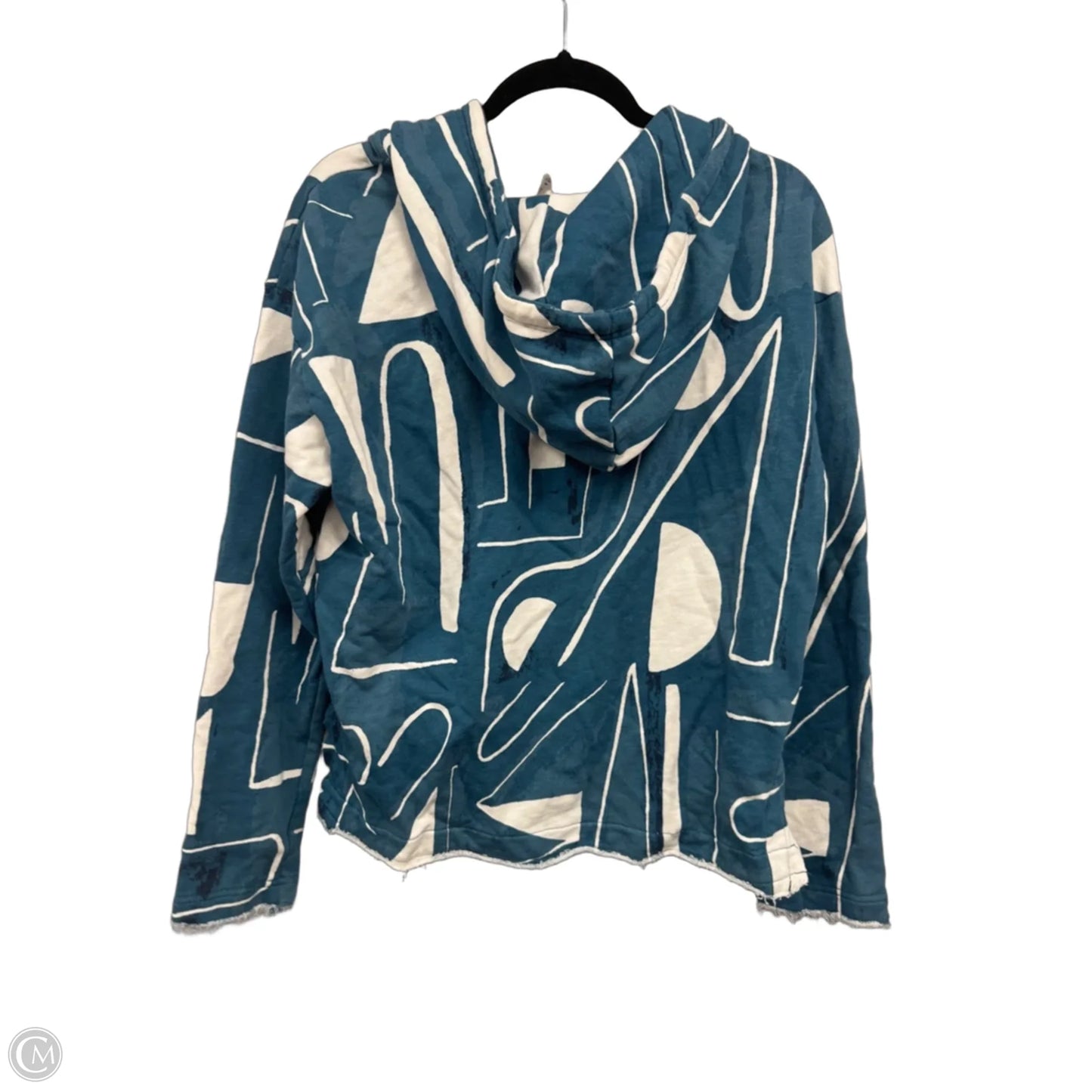 Sweatshirt Hoodie By Daily Practice By Anthropologie In Blue & White, Size: M