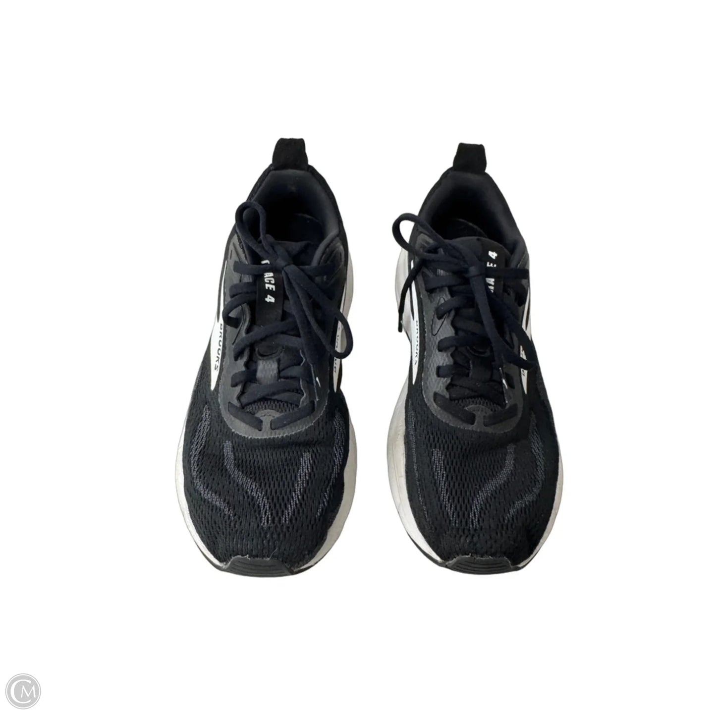 Shoes Athletic By Brooks In Black & White, Size: 7.5