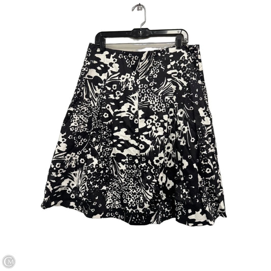 Skirt Midi By Talbots In Black & White, Size: 14