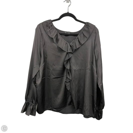 Blouse Long Sleeve By Talbots In Black, Size: Xl