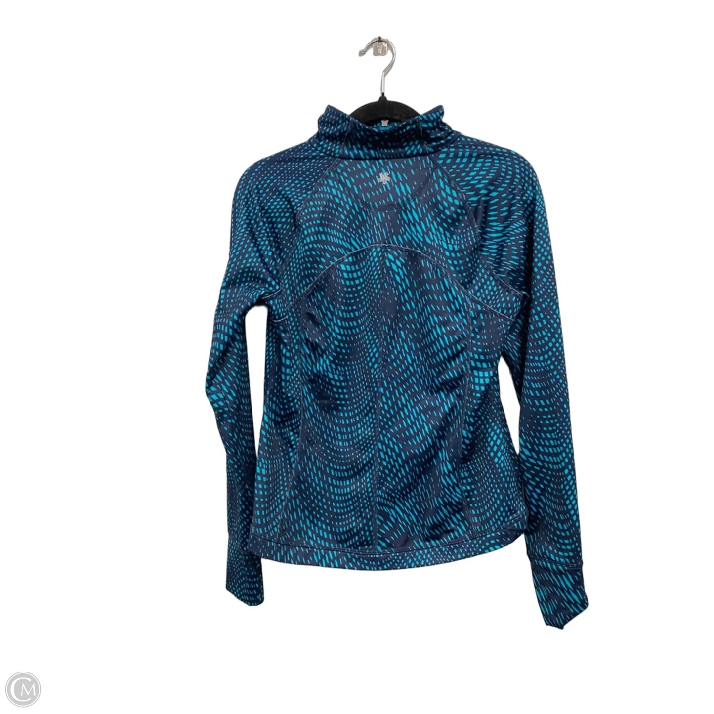 Athletic Jacket By Tek Gear In Blue & Green, Size: M