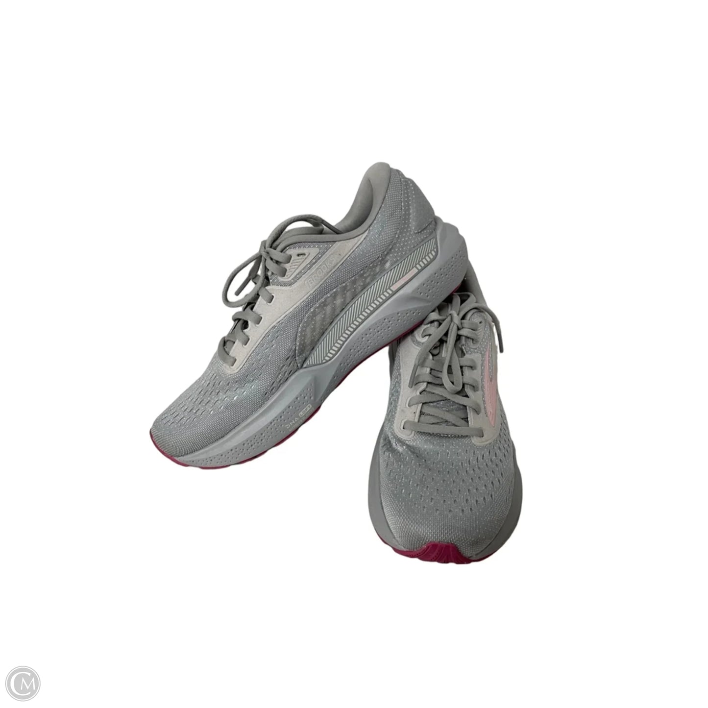Shoes Athletic By Brooks In Grey & Pink, Size: 9