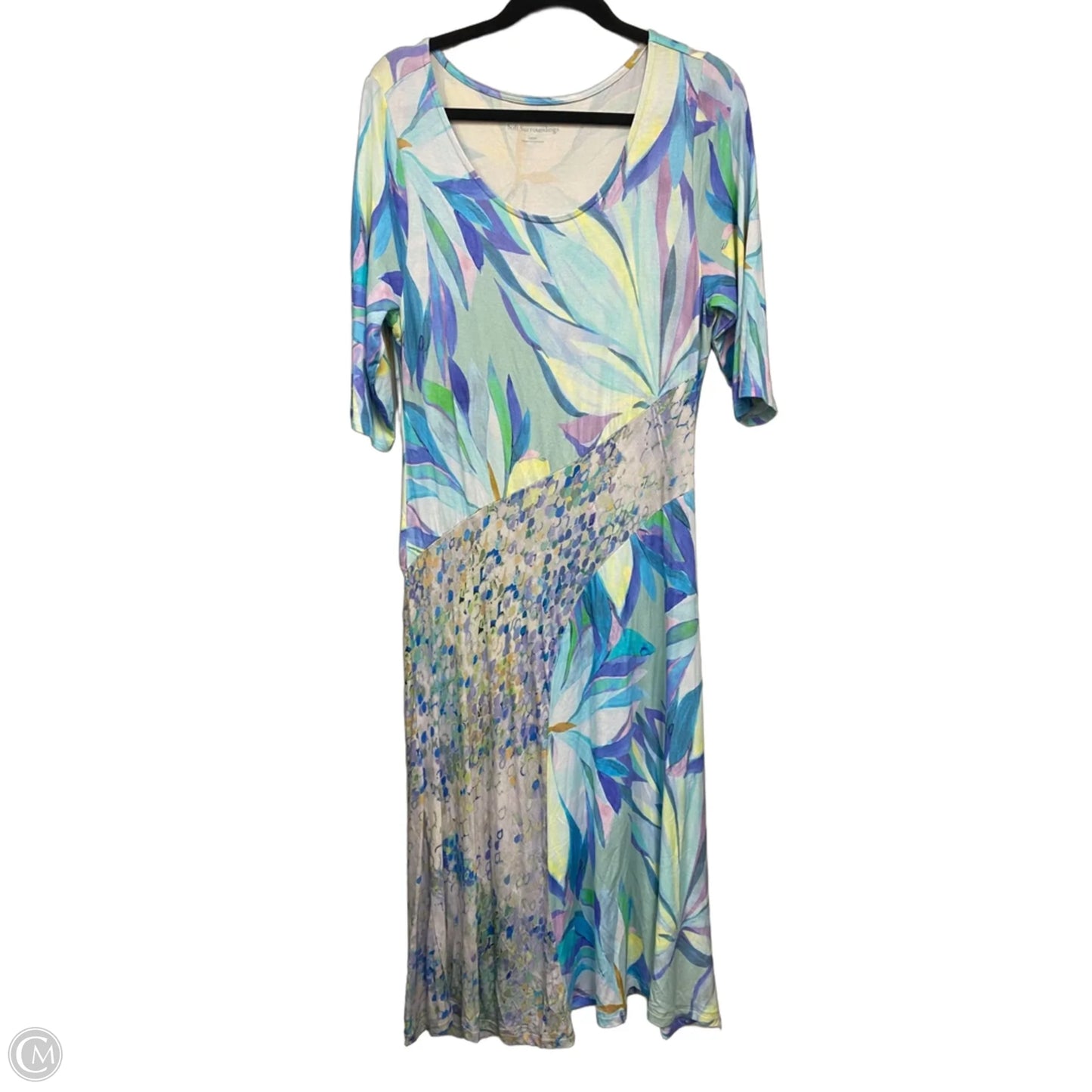 Dress Casual Midi By Soft Surroundings In Blue & Purple, Size: L