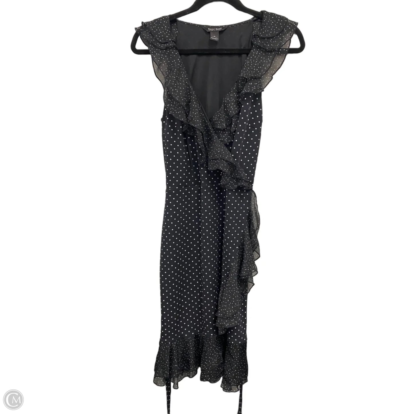 Dress Casual Midi By White House Black Market In Black & White, Size: 10