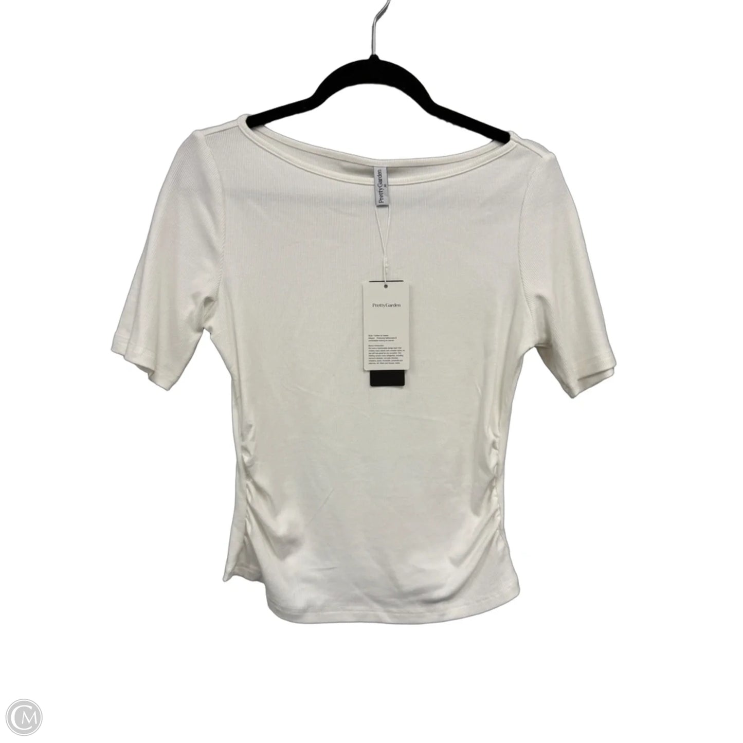 Top Short Sleeve Basic By Prettygarden In Cream, Size: M