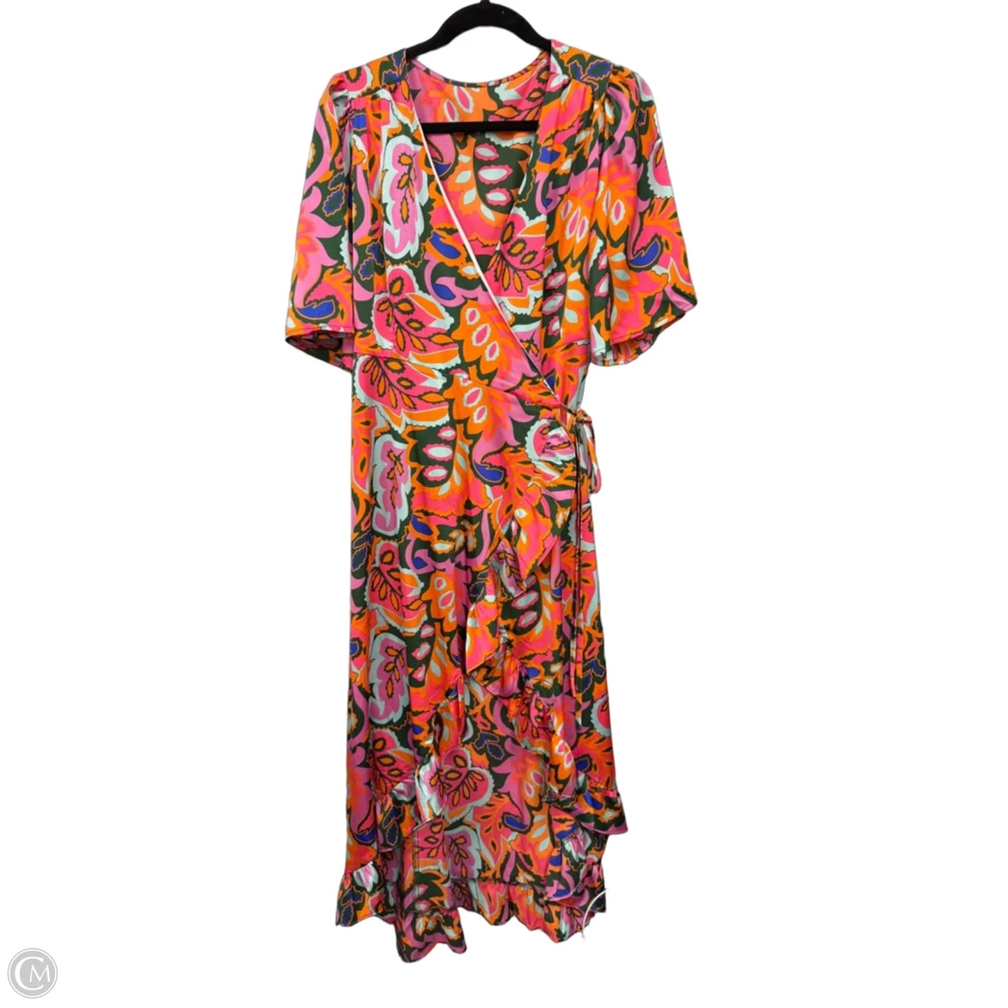 Dress Casual Maxi By Clothes Mentor In Orange & Pink, Size: M