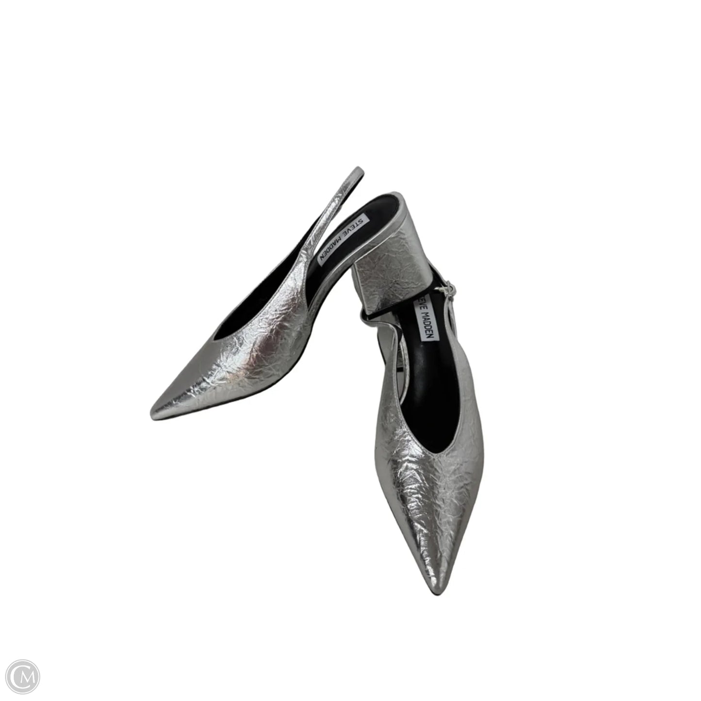 Shoes Heels Block By Steve Madden In Silver, Size: 7.5