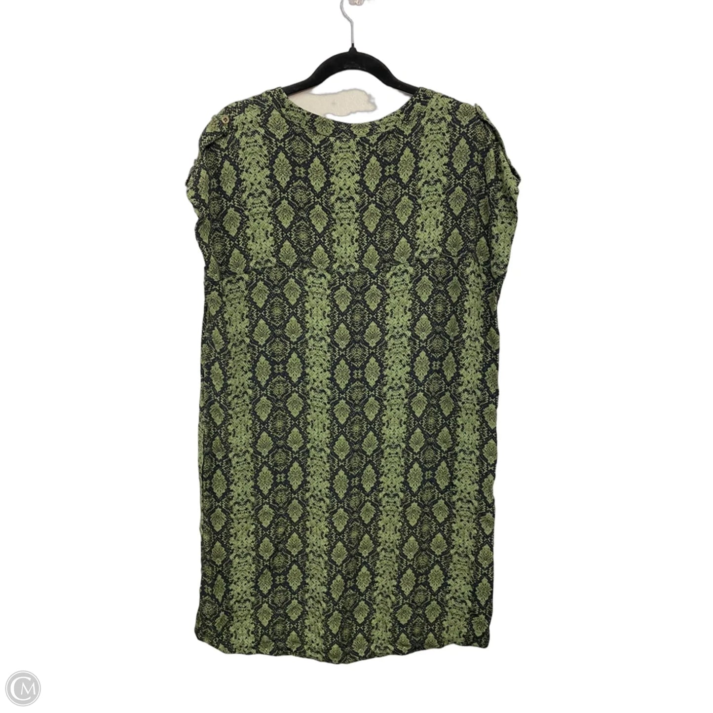 Dress Casual Short By Anthropologie In Black & Green, Size: L