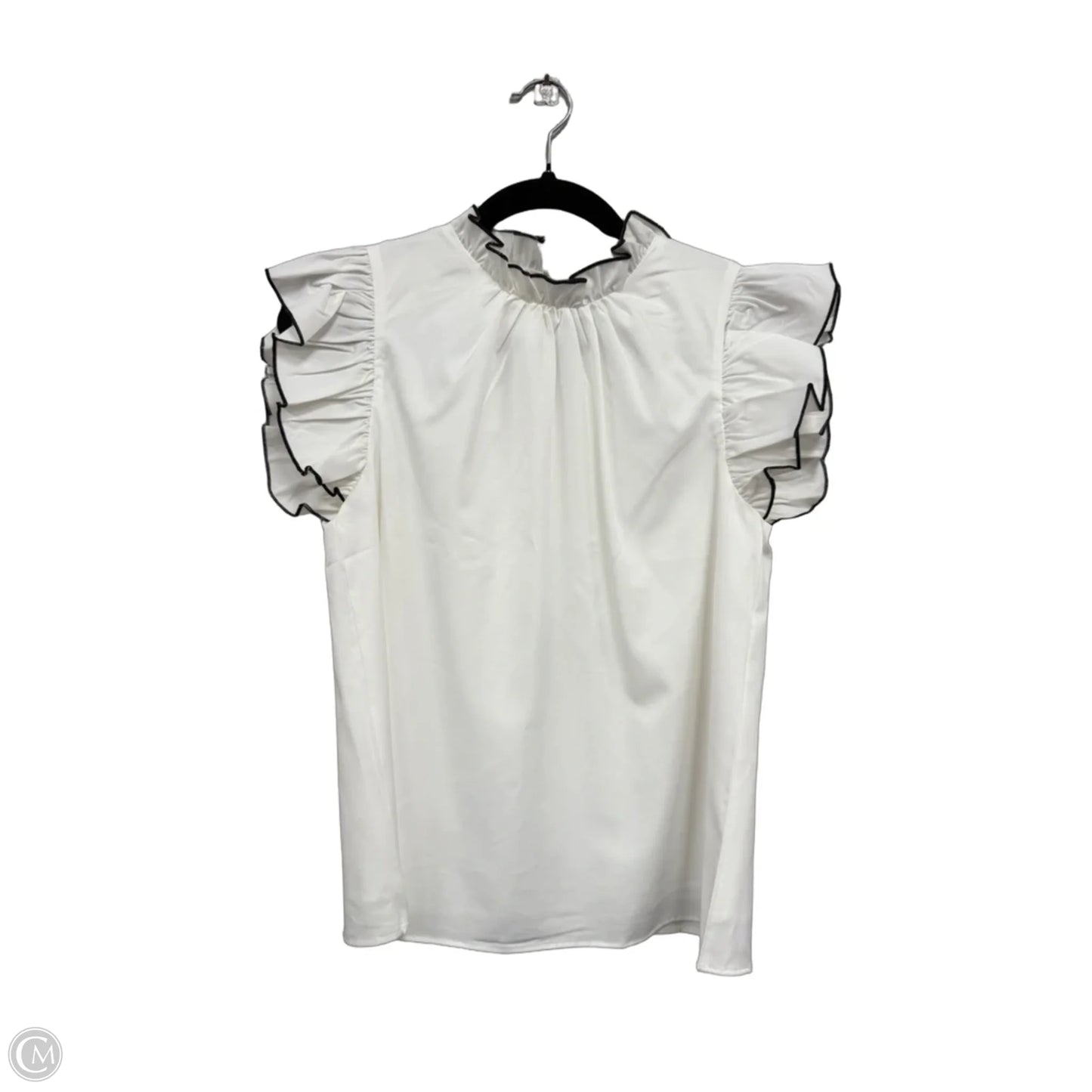 Top Short Sleeve By Tcec In Black & Cream, Size: M