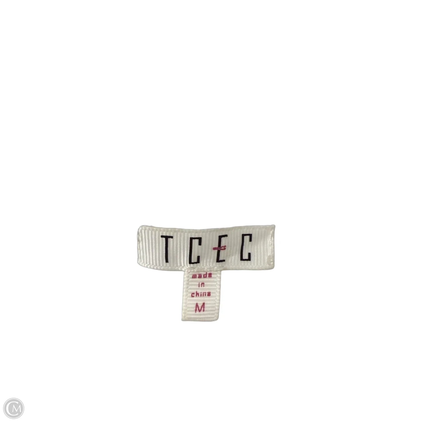 Top Short Sleeve By Tcec In Black & Cream, Size: M