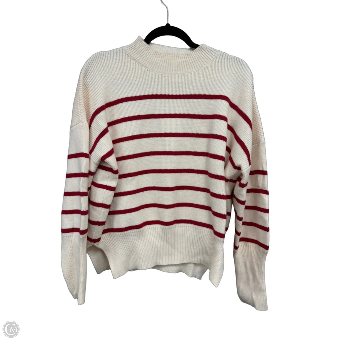 Sweater By Ee Some In Cream & Red, Size: S