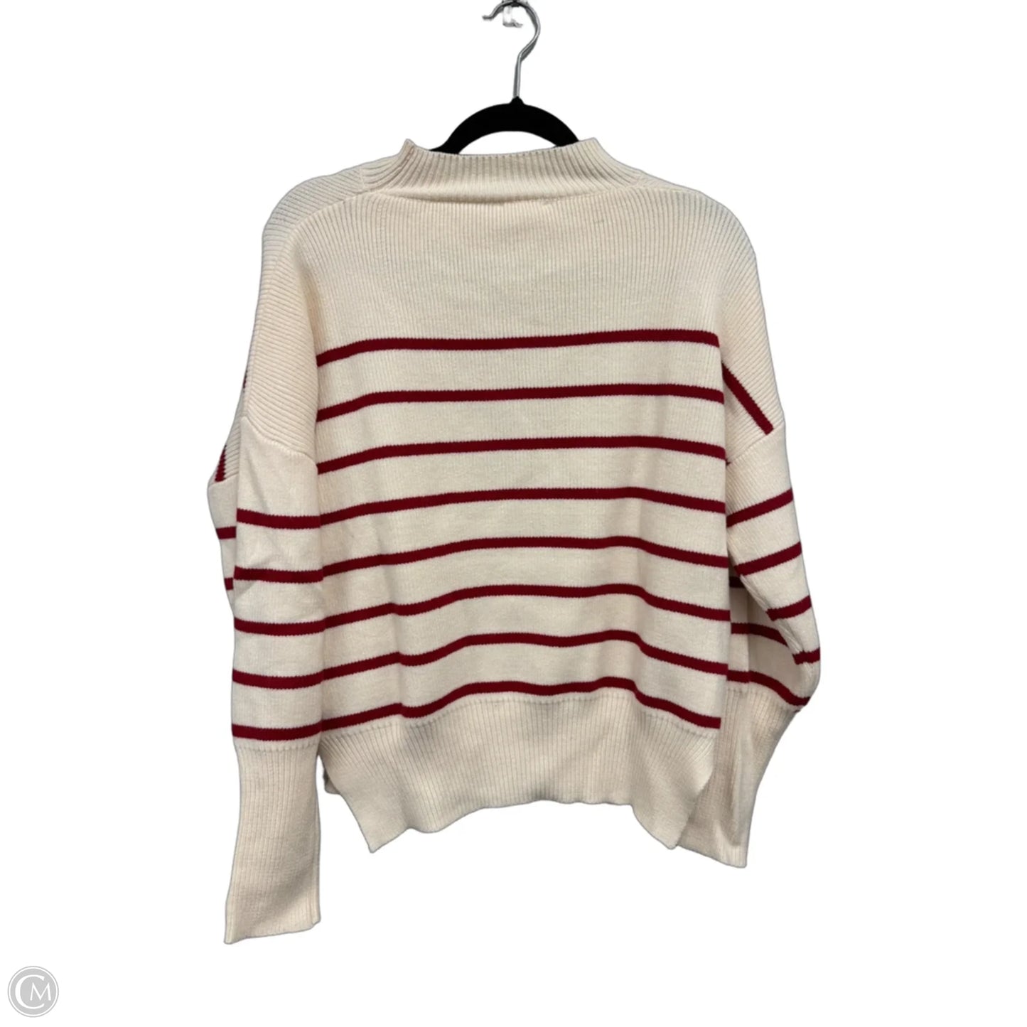 Sweater By Ee Some In Cream & Red, Size: S