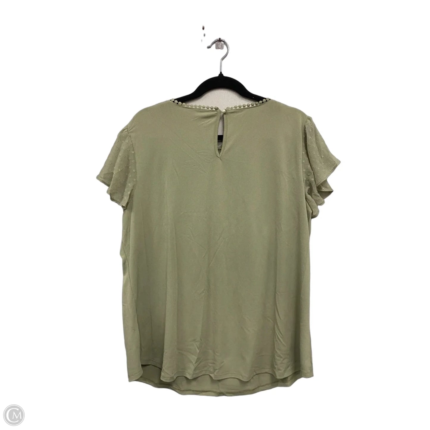 Top Short Sleeve By Adrianna Papell In Green, Size: 1x