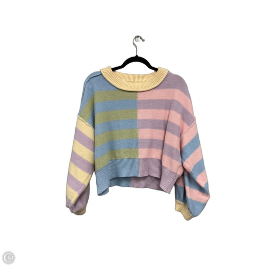 Sweater By Papermoon In Blue & Pink, Size: L