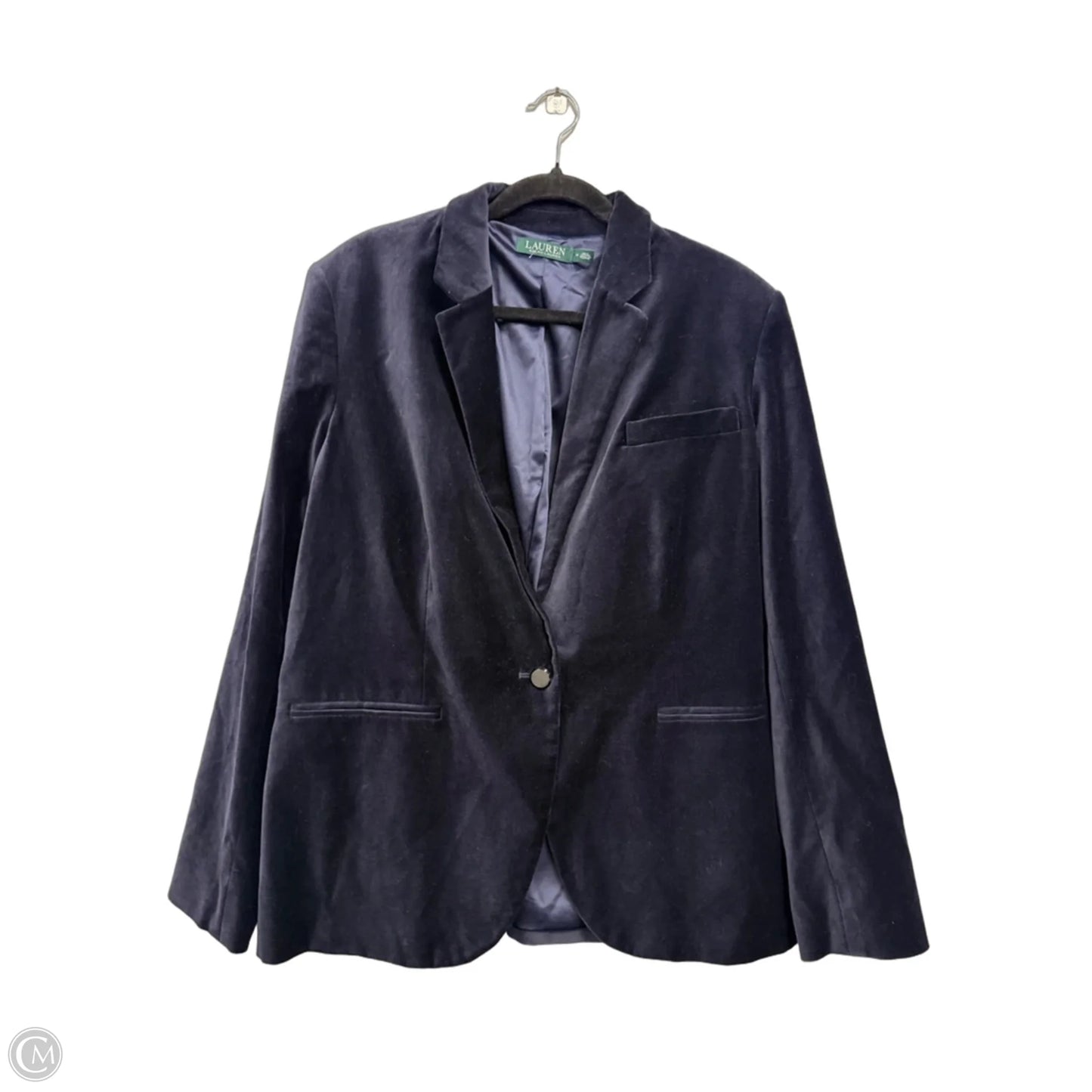 Blazer By Lauren By Ralph Lauren In Navy, Size: 18