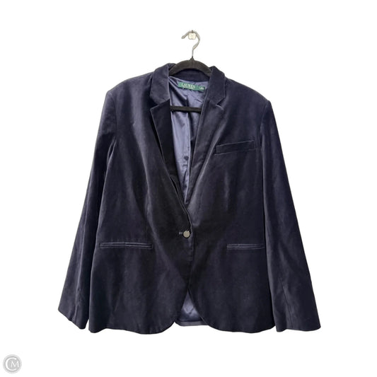 Blazer By Lauren By Ralph Lauren In Navy, Size: 18